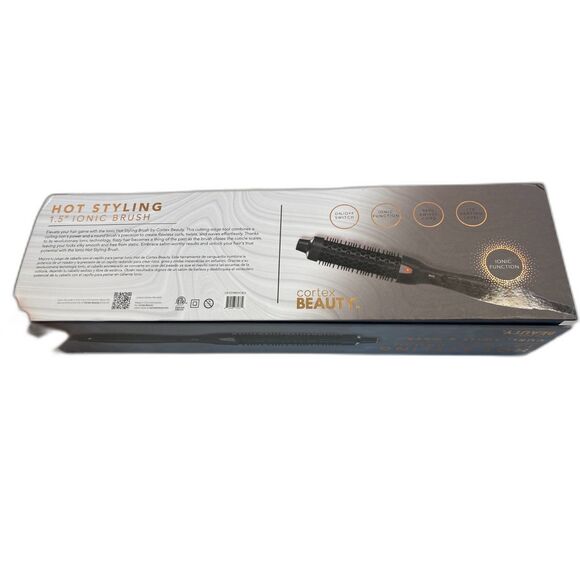 Cortex Beauty 1.5" Ionic Brush Hot Styler Excellent In Box Black - Picture 3 of 7